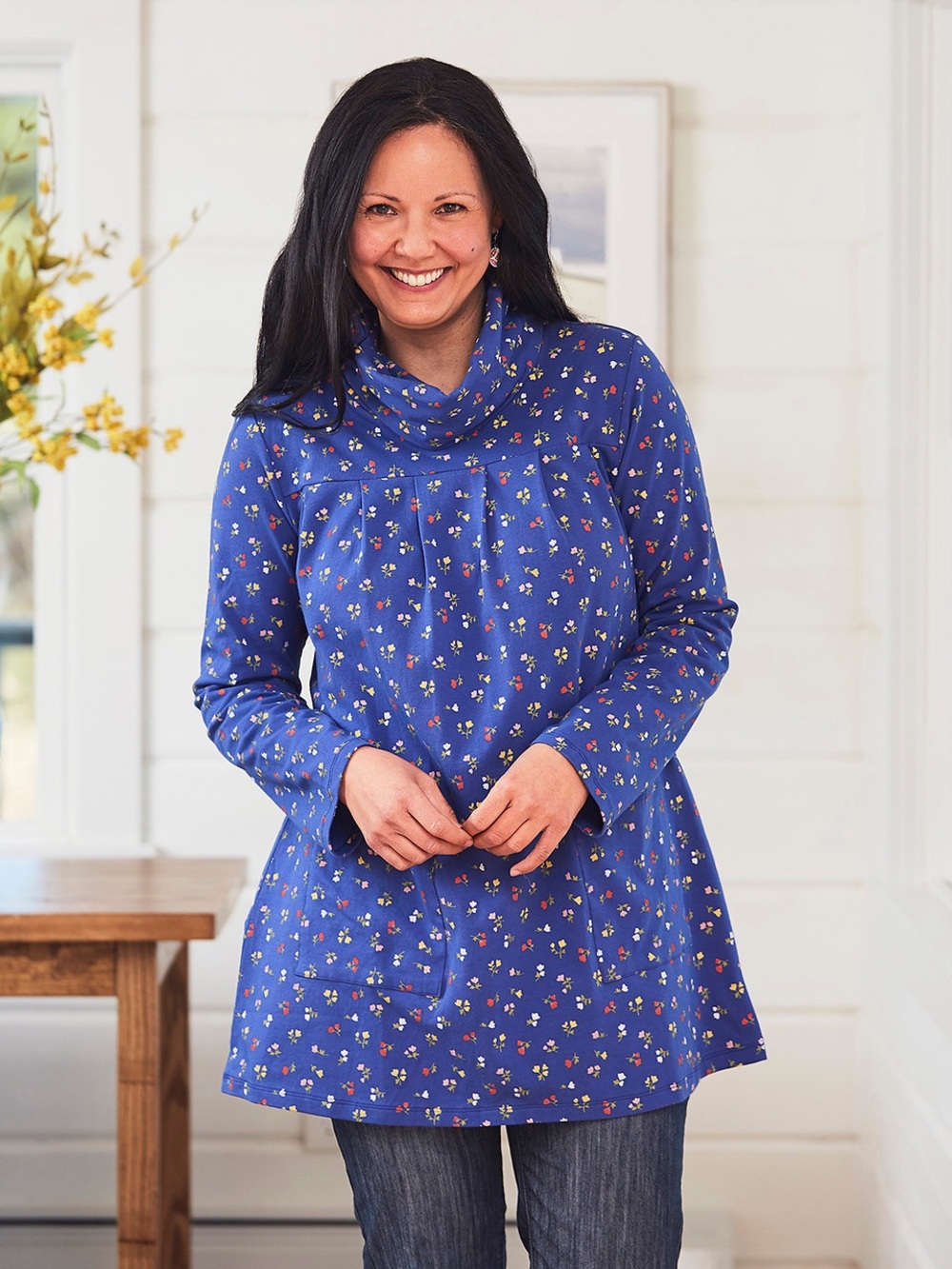 April Cornell Posy Jersey Tunic Top
